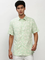 Men Green Floral Casual Casual Shirts-JUPITERPRINT-1772-Green