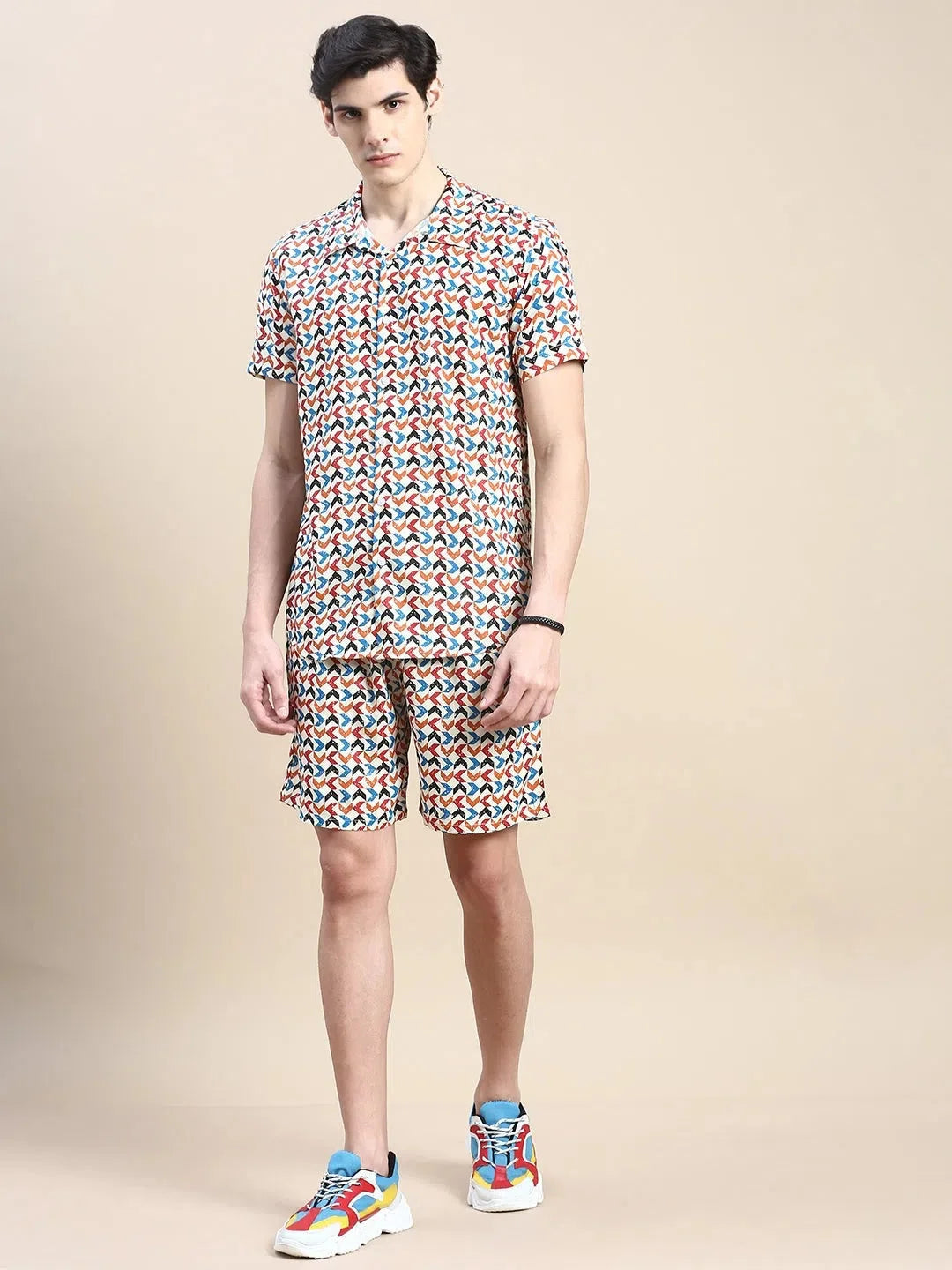 Men's Multi Printed Casual Co ord Set | Cotton Co ord Sets