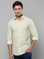 Men White Printed Casual Shirt-TVSPRINT-4853-White