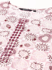 Women's Mauve Printed Kurta SetKC-908-Mauve