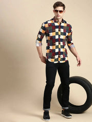 Men Multi Printed Casual Shirt-GURJANPRINT-5415-Multi