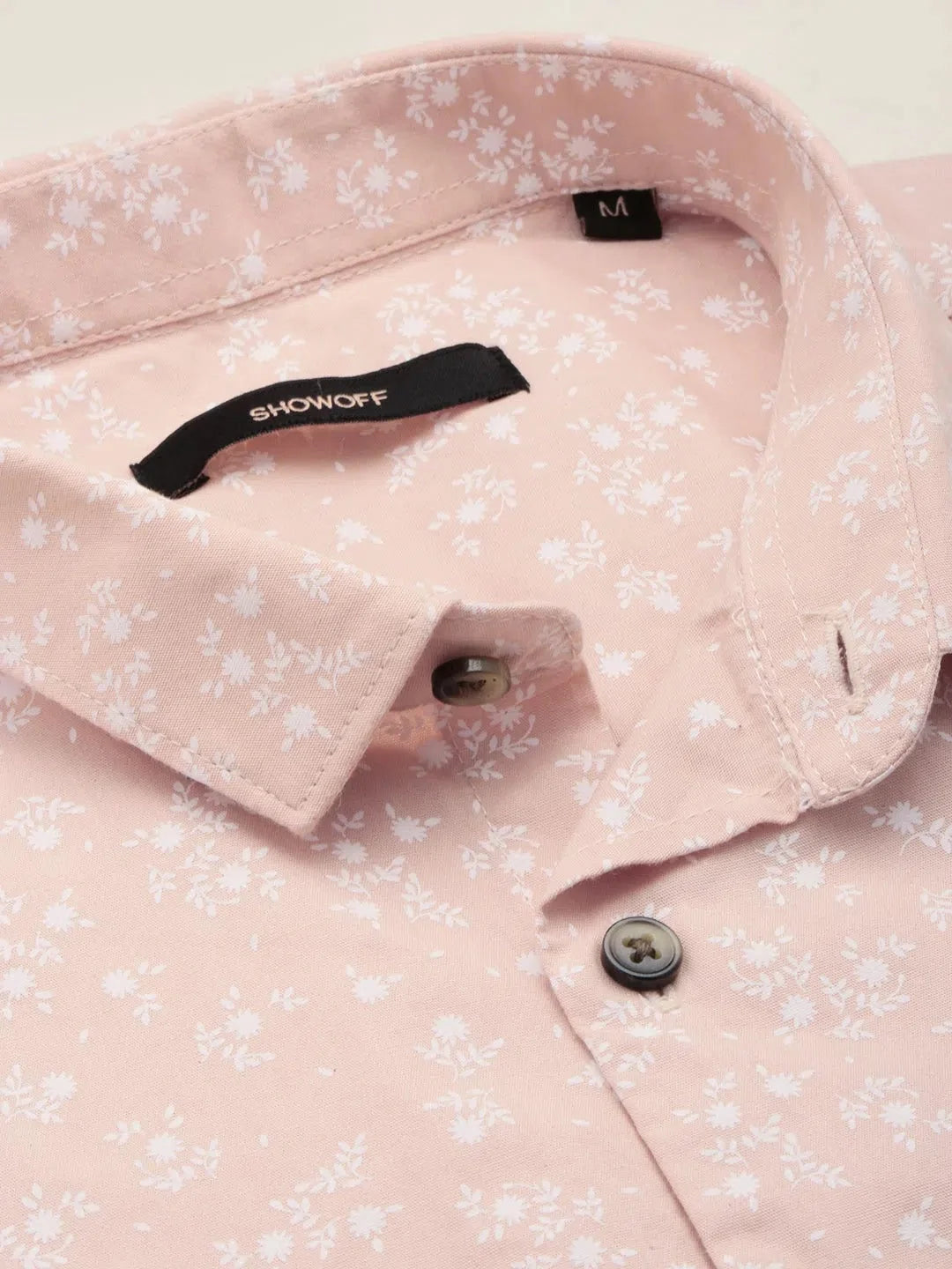 Peach Printed Mens Shirt - Stylish Cotton Printed Shirt