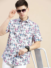 Men Multi Graphics Casual Shirt-GALAXY-1665-Multi