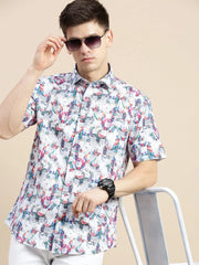 Men Multi Graphics Casual Shirt-GALAXY-1665-Multi