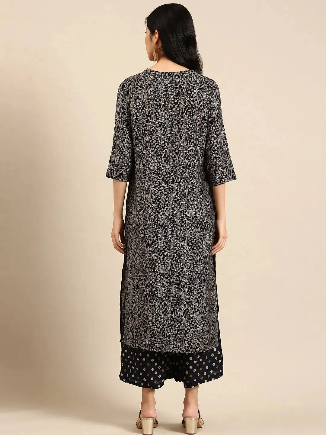 Women's Blue Printed Kurta Set | Cotton Indian Kurta Sets
