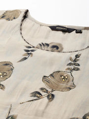 Women's Taupe Printed Kurta SetKC-3194-Taupe
