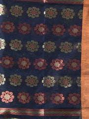 Mahendi Green Cotton Saree With Zari Borders-MA64BCT401190045