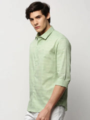 Men Green Striped Casual Casual Shirts-TAROSTRIPE-601-Green
