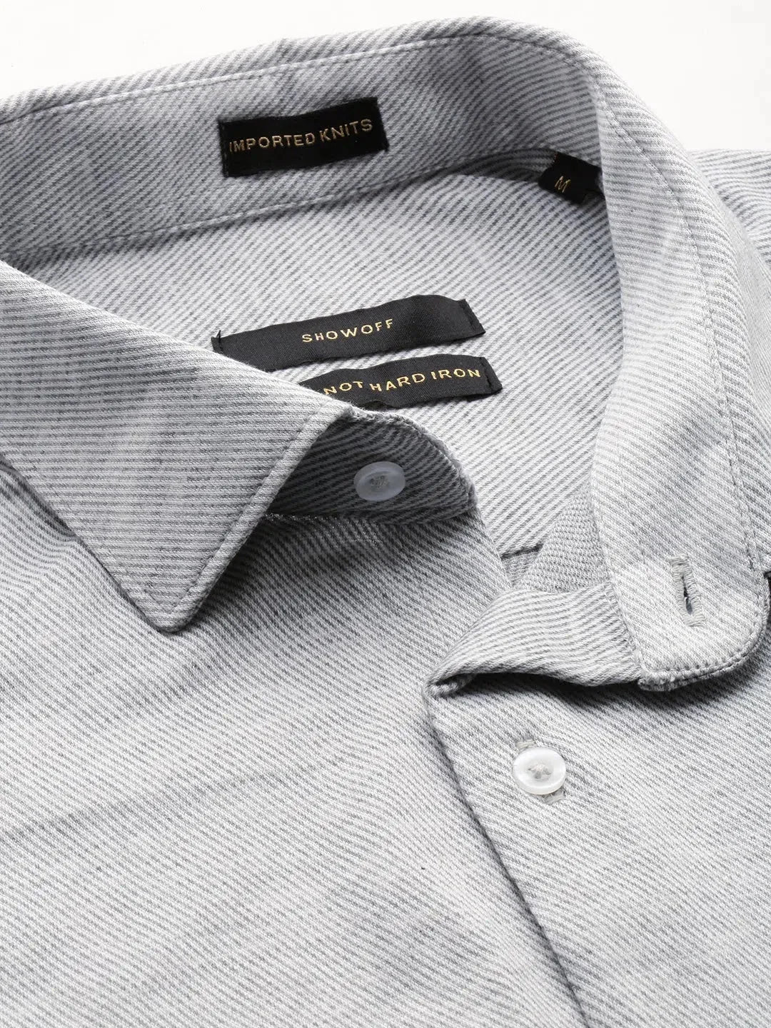 Grey Cotton Mens Shirt - DesiQlo Solid Casual & Formal Shirts