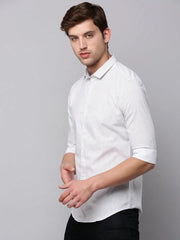 Men Cream Printed Casual Shirt-TKTPRINT-125-Cream