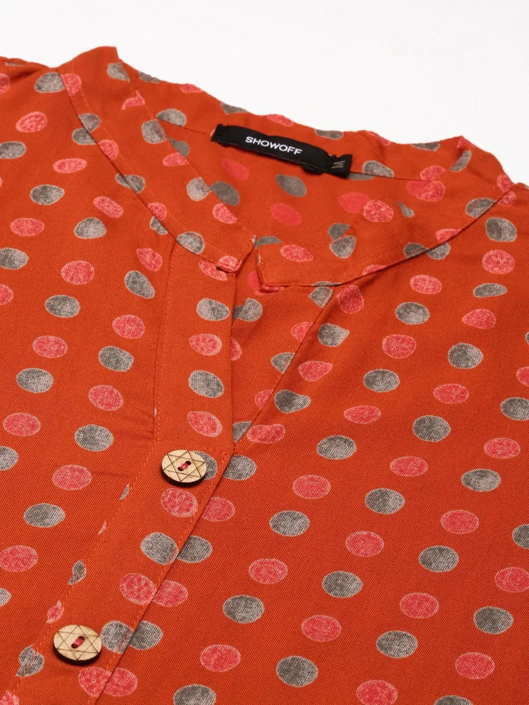 Orange Printed Kurta: Stylish Indian Kurtis for Women