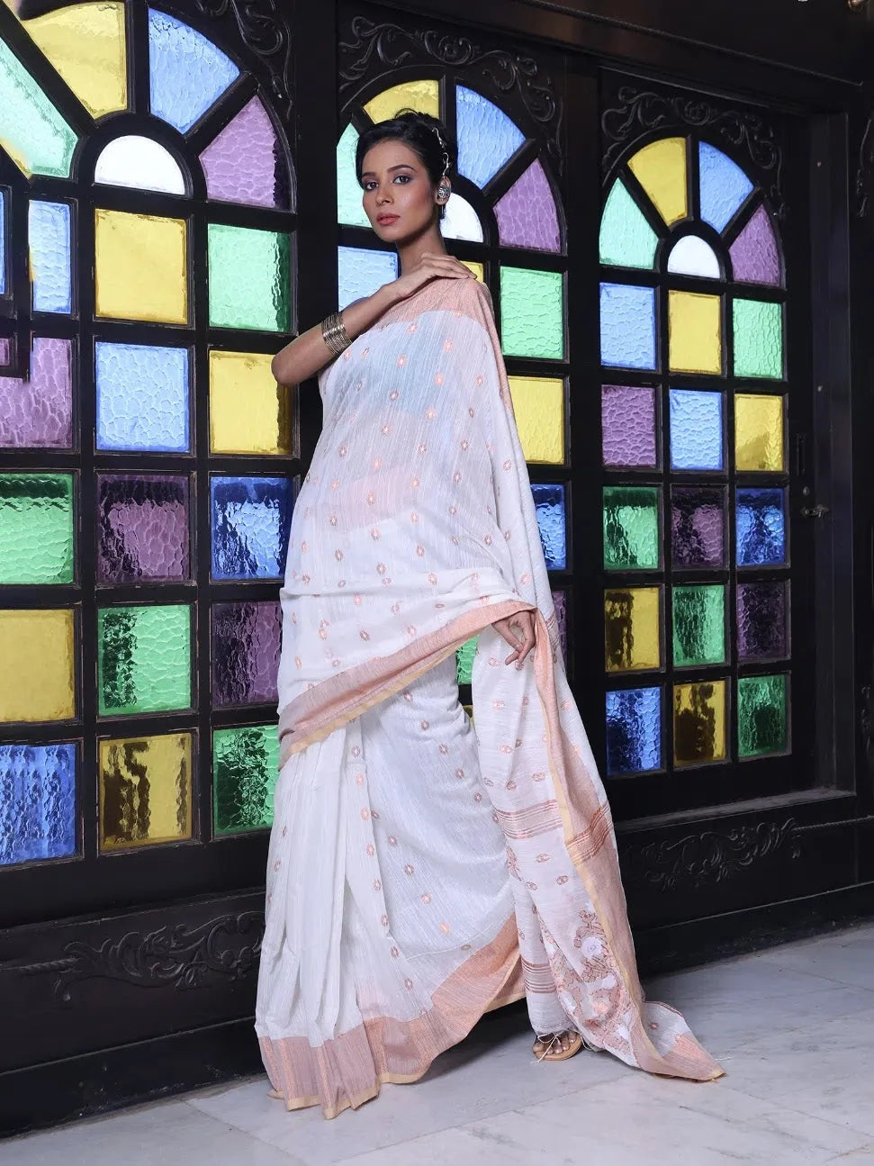 Off White Cotton Saree | Timeless Indian Sarees Collection