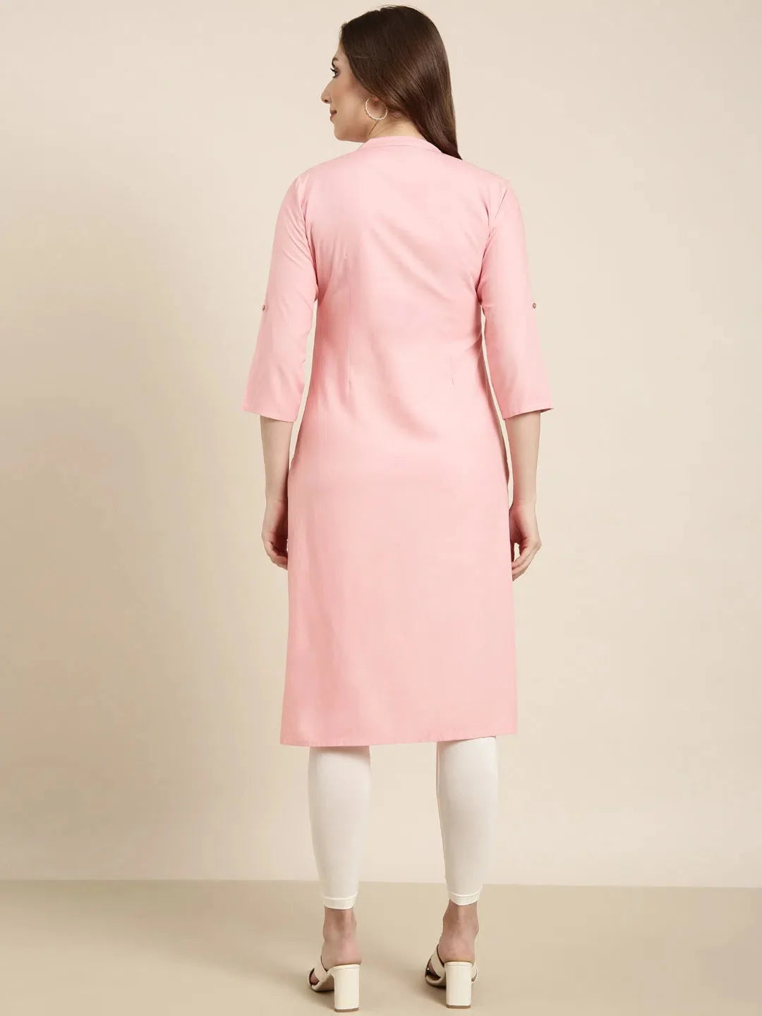 Pink Solid Straight Kurta | Elegant Indian Kurtis Online