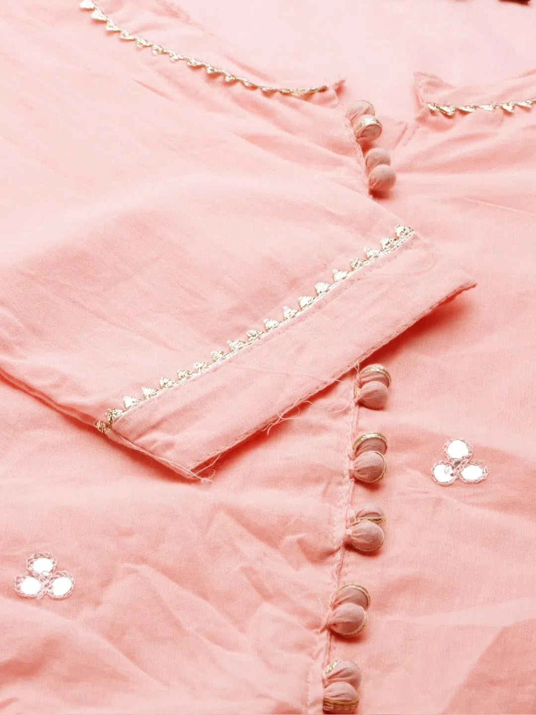 Pink Cotton Kurta Set | Solid Women's Indian Kurta Sets