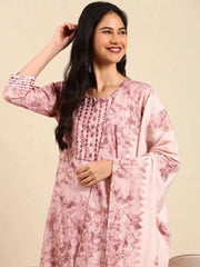 Women's Mauve Printed Kurta SetKC-919-Mauve