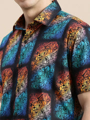 Men Multi Graphics Casual Shirt-GALLERLA-1737-Multi