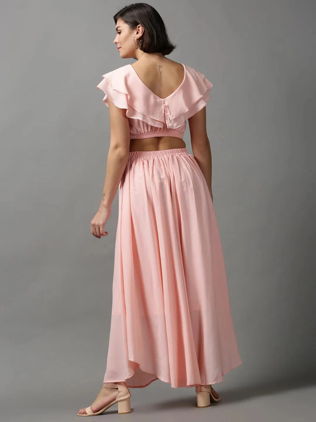 Pink Solid Co Ord Sets | Two Piece Sets Women - Cotton