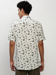 Men White Printed Casual Casual Shirts-JUPITERPRINT-1779-White