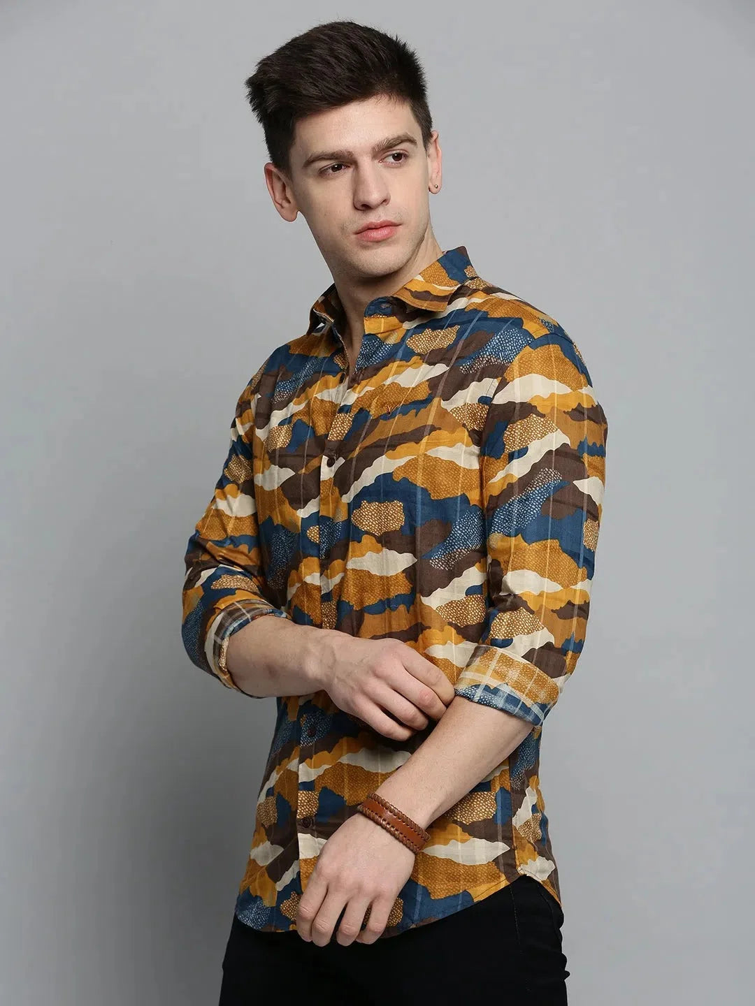 Multi Printed Mens Shirt | DesiQlo Casual Cotton Shirt