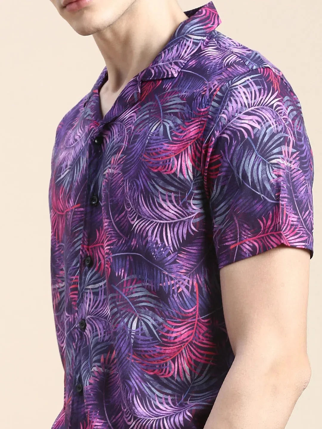 Purple Printed Co ord Sets Men | Mens Two Piece Sets