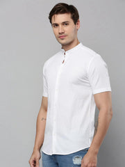 Men White Solid Casual Shirt-SUCKERSHIRT-745-Offwhite
