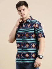 Men Multi Geometrical Casual Shirt-LUANDA-1131-Multi