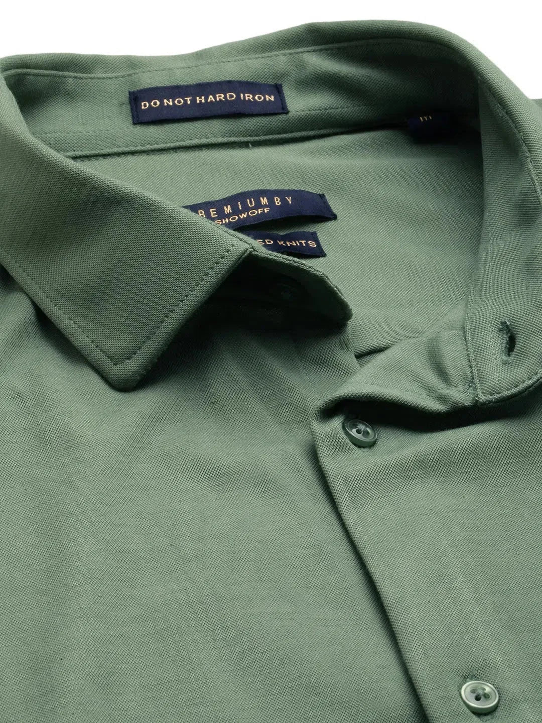 Green Cotton Mens Shirt | DesiQlo Solid Casual Shirt