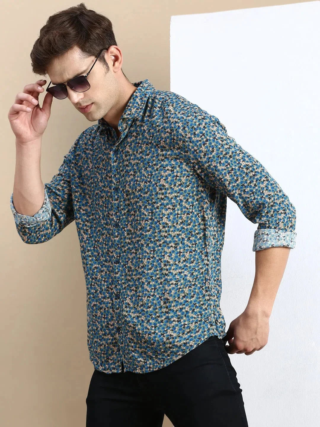 Men's Multi Print Cotton Shirt - Stylish Casual Wear | DesiQlo