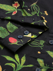Men Navy Printed Casual Shirt-GURJANPRINT-5407-Navyblue