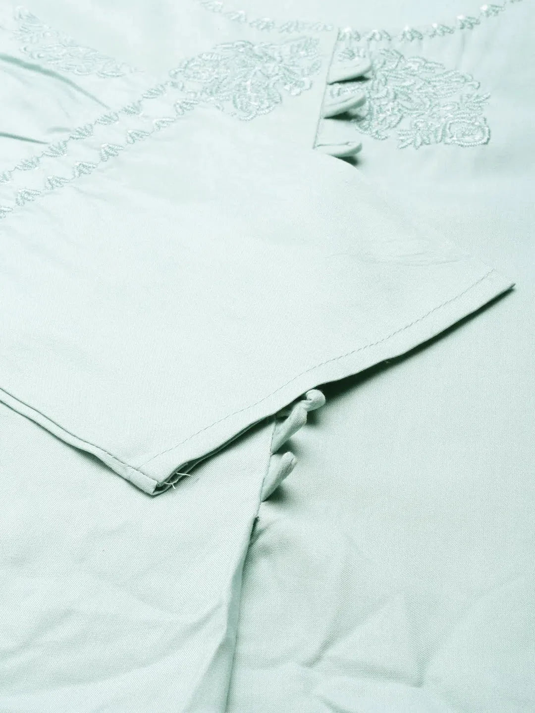 Sea Green Solid Kurta - Women's Trendy Polyester Indian Kurtis