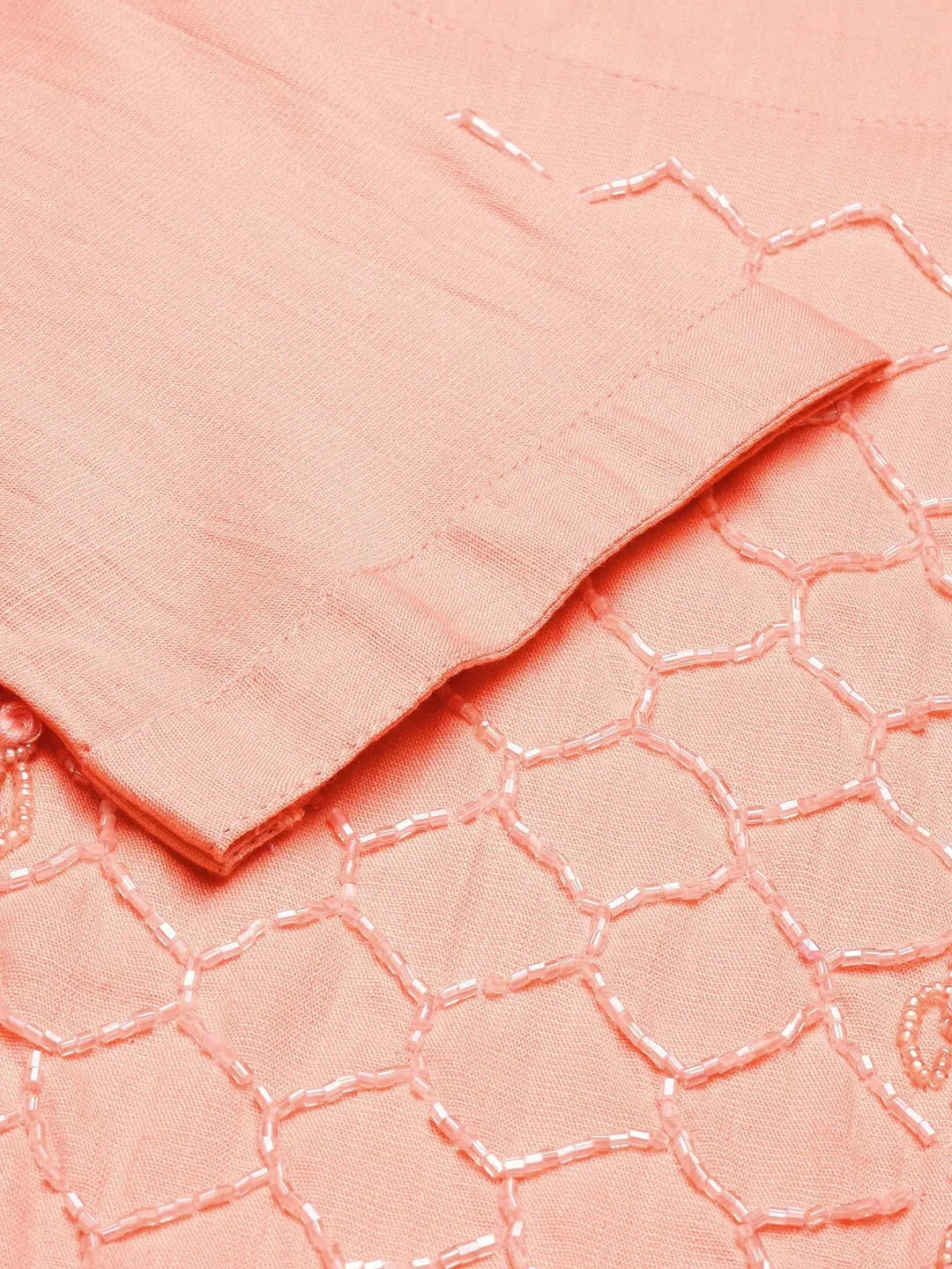 Peach Solid Kurta Set | Women's Cotton Designer Kurta Sets