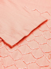 Women's Peach Solid Kurta SetKC-3307-Peach