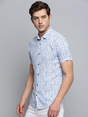 Men Blue Printed Casual Shirt-PICOPRINT-2018-Blue