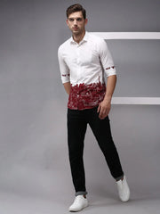 Men White Solid Casual Shirt-LARGEPRINT-1666-White