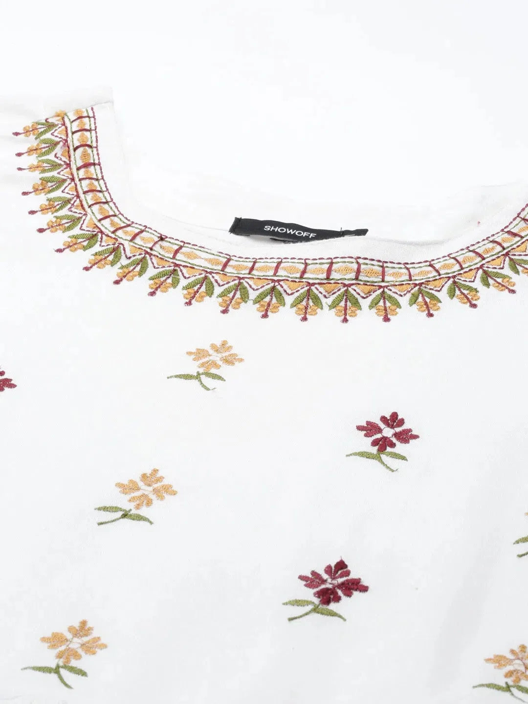 Women's Multicolour Solid Cotton Anarkali Kurta | DesiQlo