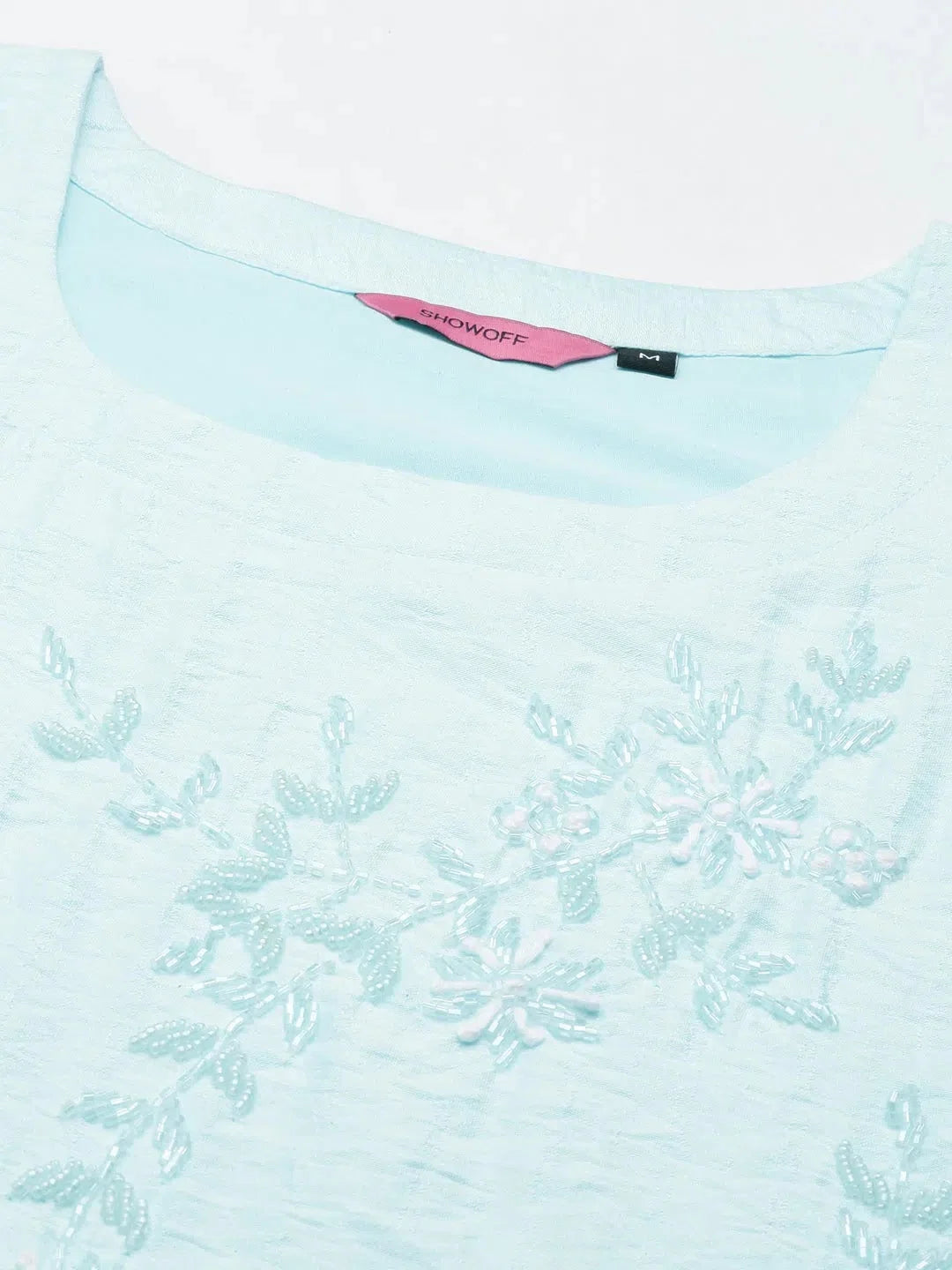 Classic Blue Cotton Straight Indian Kurta - Women's Fashion