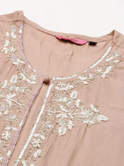 Women's Pink Solid Anarkali Kurta-SB-45624-Pink