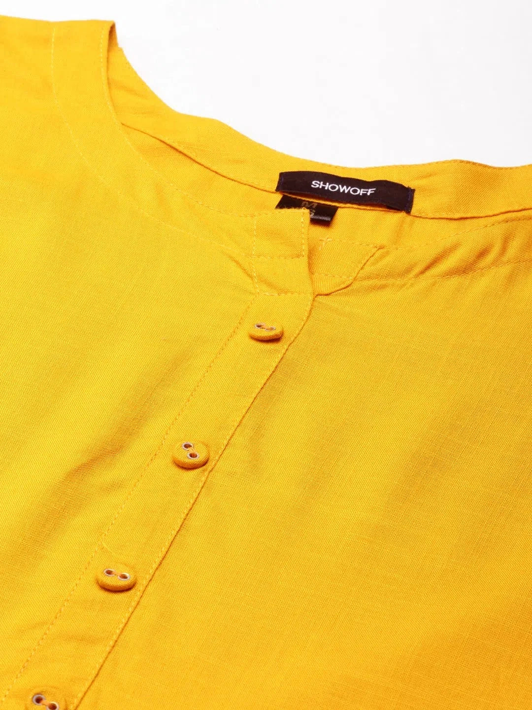 Yellow Solid Kurti - Women's Indian Kurta Ladies Tunic Top