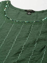 Women's Green Printed Kurta SetKC-946-Green