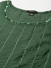 Women's Green Printed Kurta SetKC-946-Green