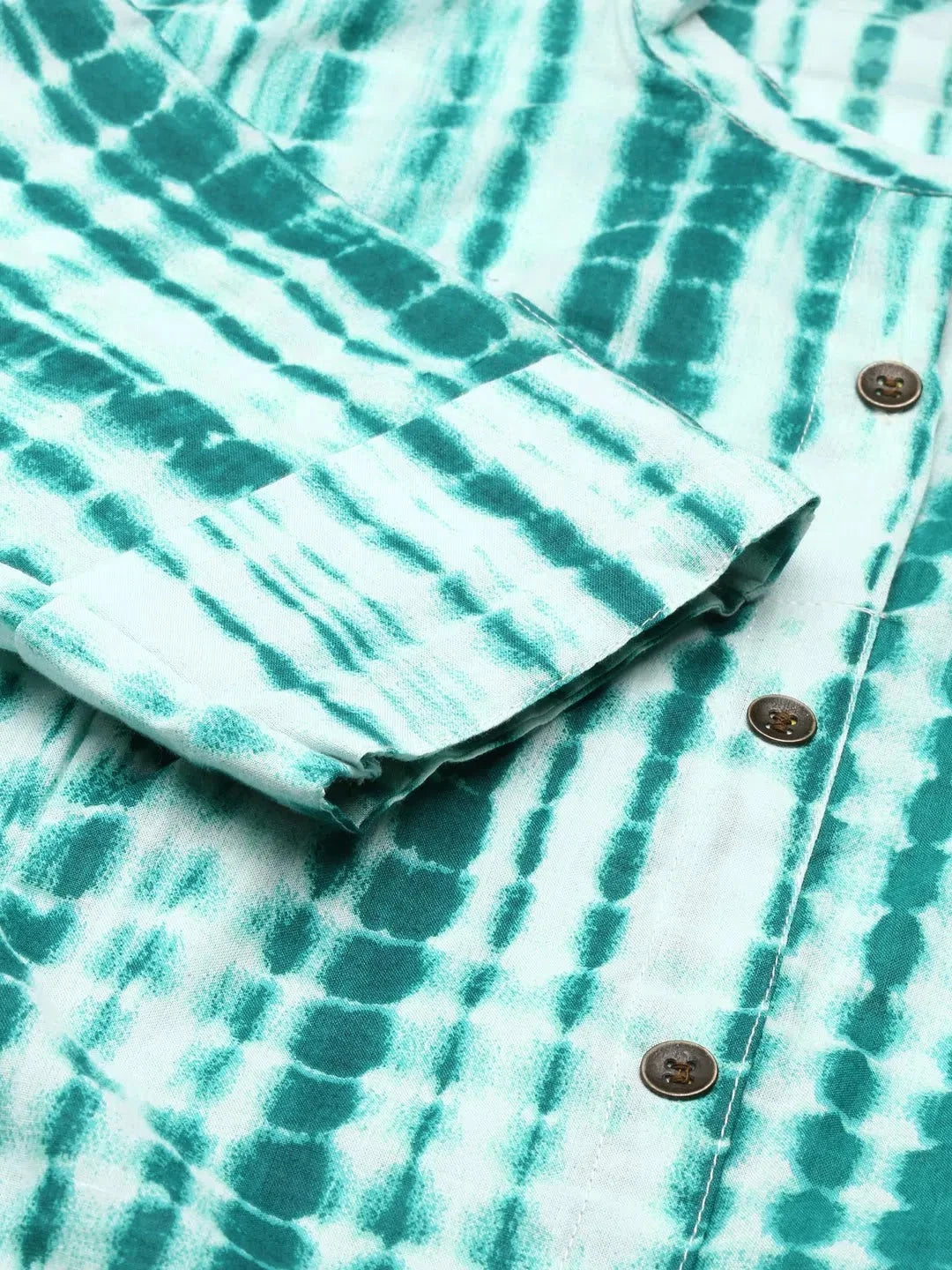 Green Tie Dye Kurta | Women's Indian Kurta Unique Style
