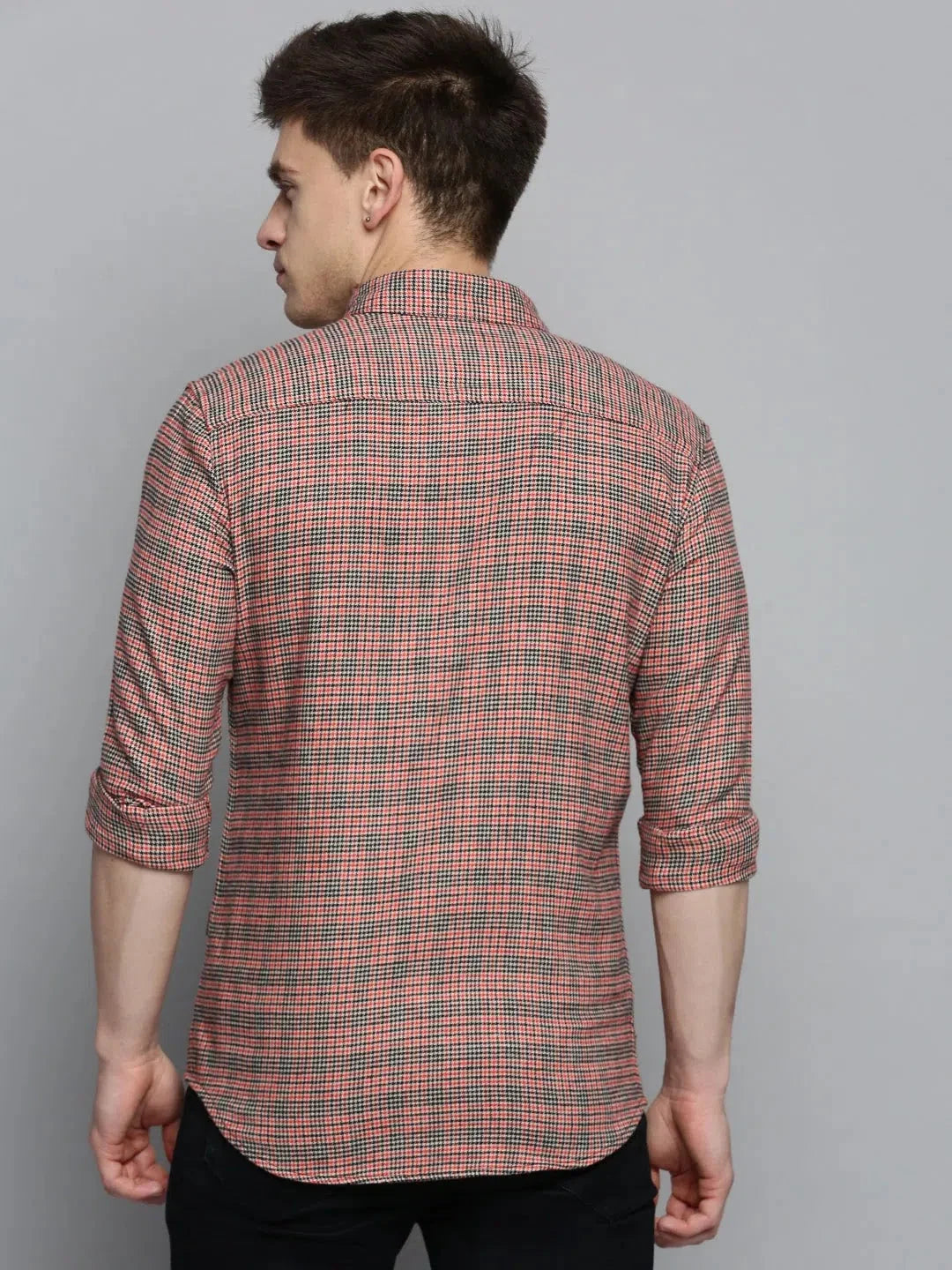 Men's Red Checked Cotton Shirt - Casual & Stylish | DesiQlo