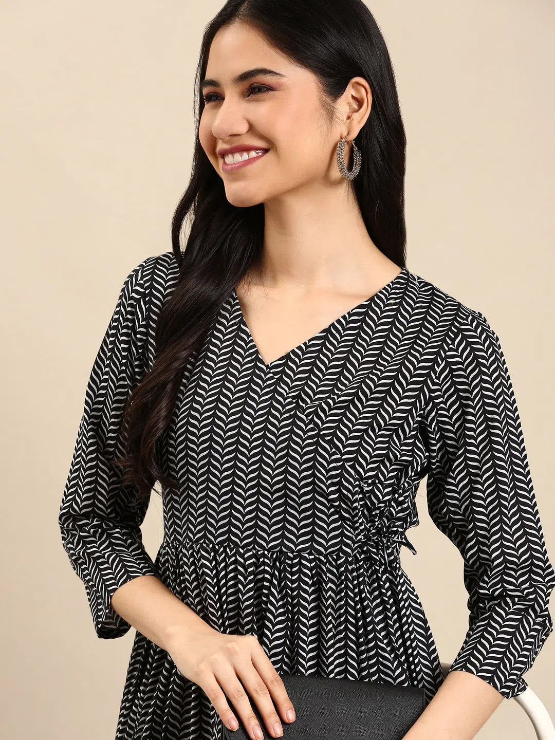 Blue Printed Kurta - Women's Cotton Indian Kurtis Online