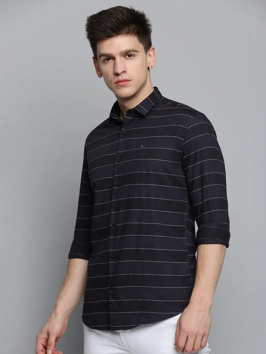 Trendy Black Solid Mens Shirt - Cotton Casual Shirt | DesiQlo