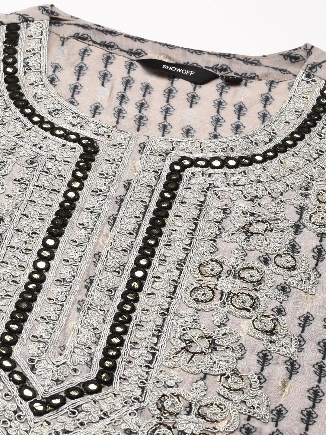 Grey Printed Women's Kurta Set | Designer Kurta Sets