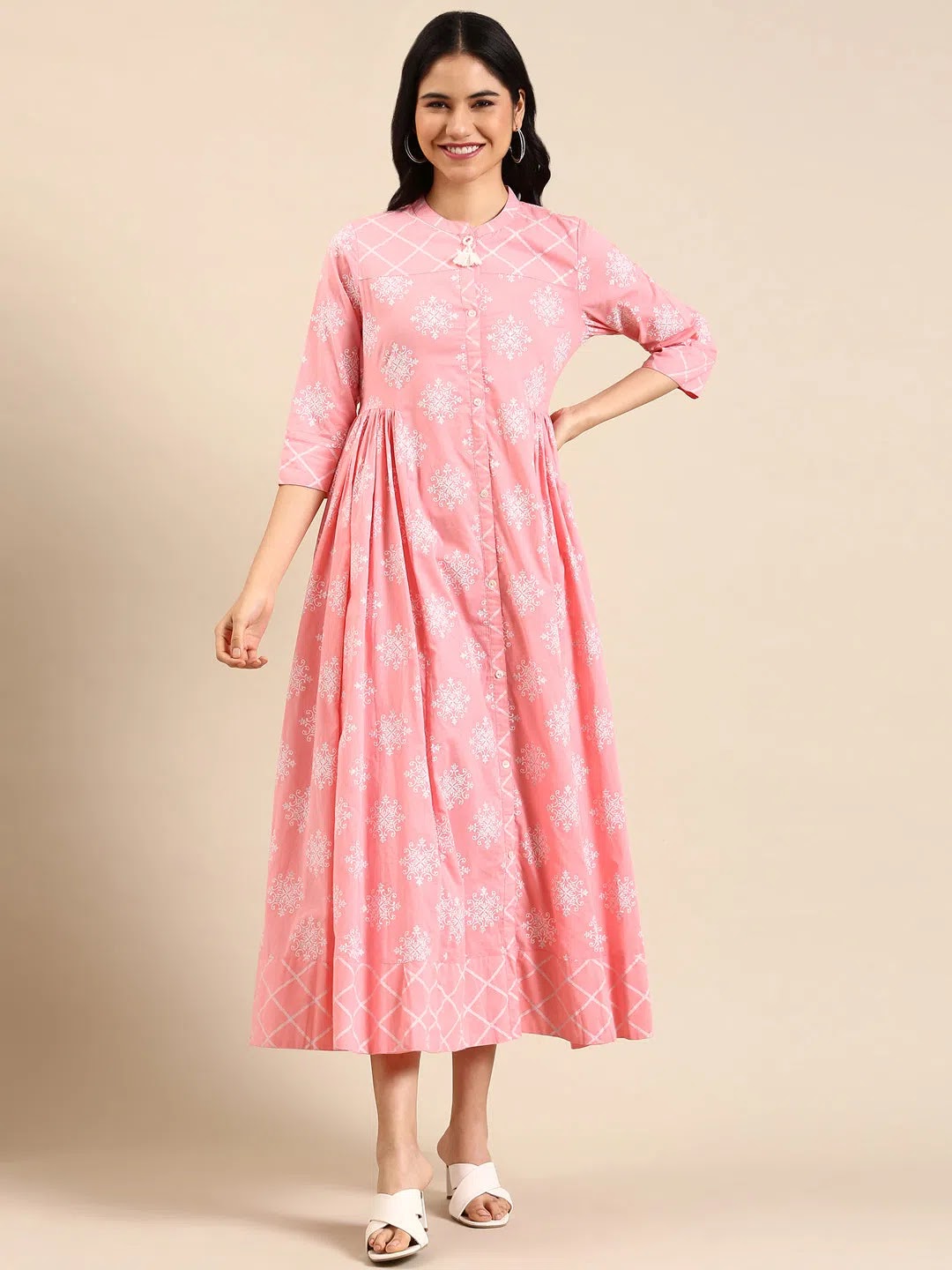 Solid Pink A-Line Kurta: Shop Stylish Indian Kurtas Online