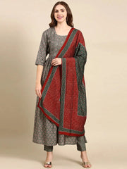 Women's Green Printed Kurta SetKC-1014-Green
