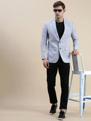 Men Blue Solid Casual Blazer-SOBLZ-022-8-Blue