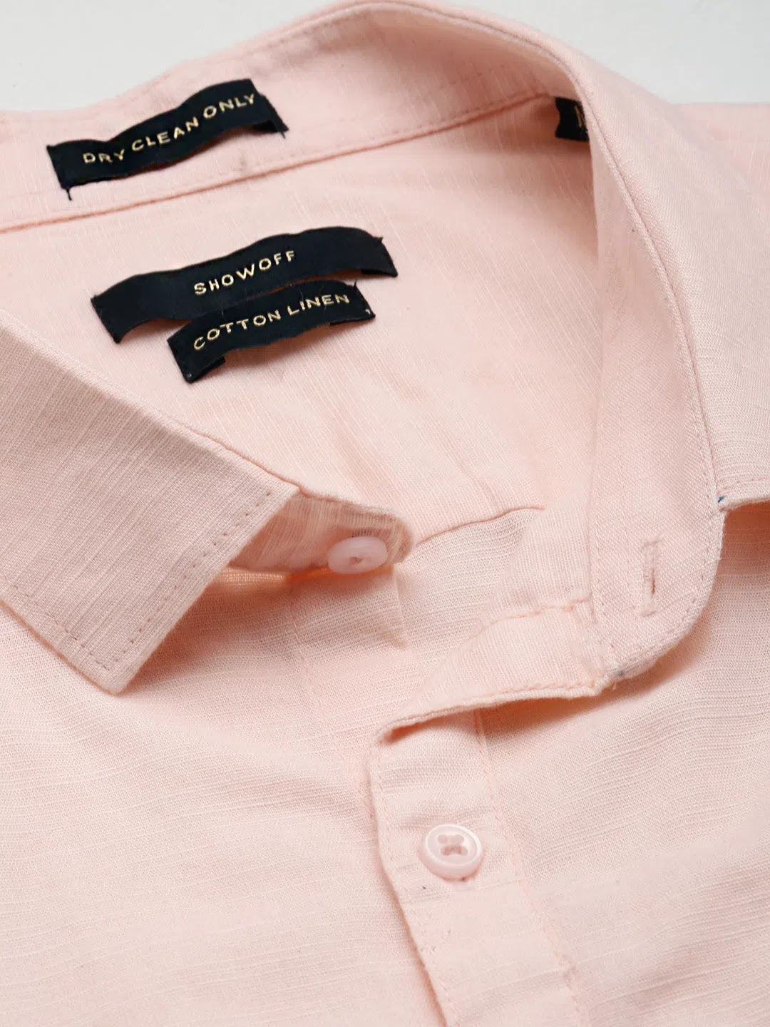 Peach Solid Mens Shirt - Casual Cotton Shirt | DesiQlo