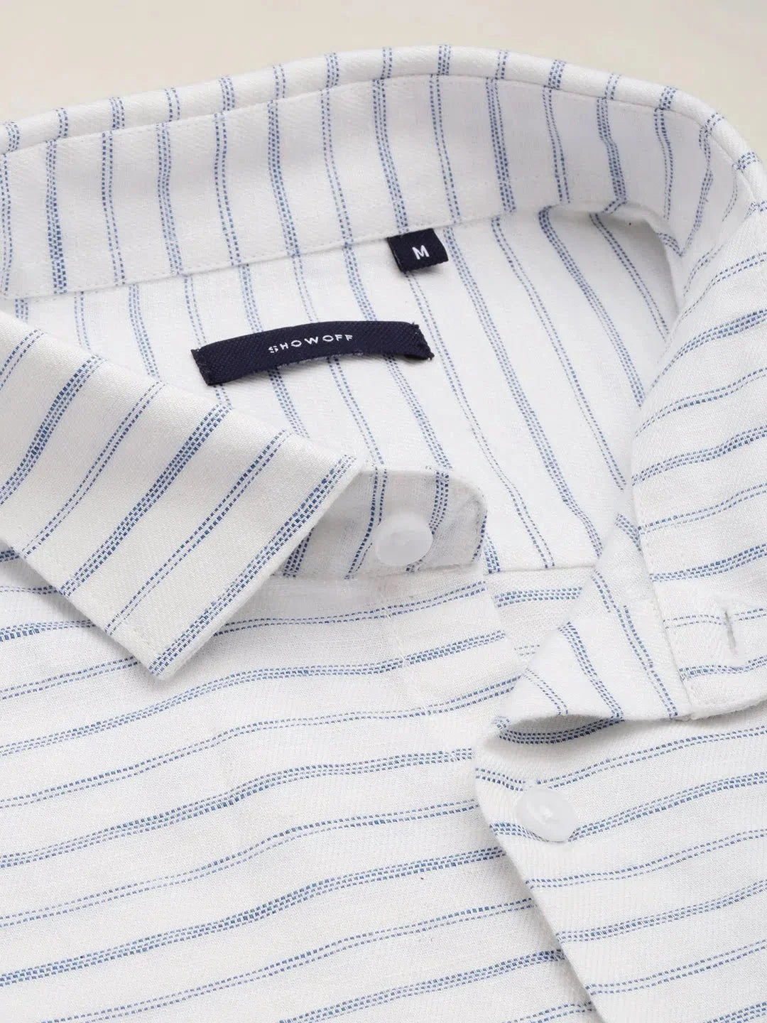White Checked Cotton Mens Shirt | DesiQlo Casual Style